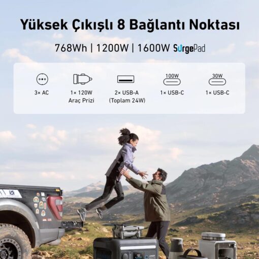 Anker SOLIX C800X 768Wh 1200W Taşınabilir Güç Kaynağı