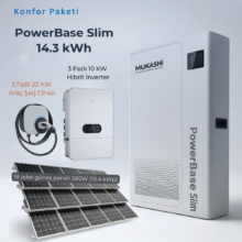 Sistem Çözümü – Konfor Paketi (PowerBase 14,3kWh + EV Şarj)