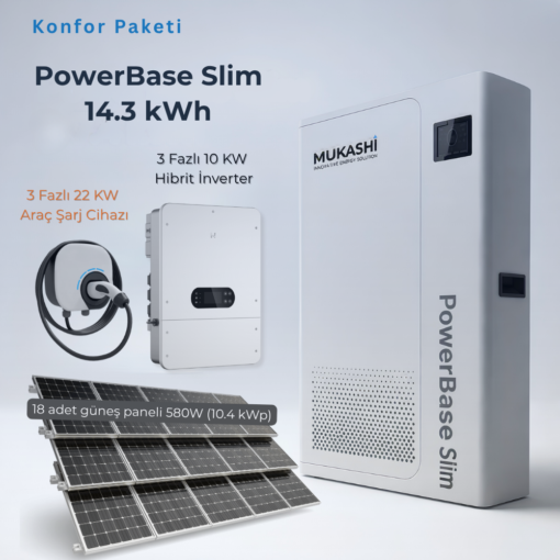 Sistem Çözümü – Konfor Paketi (PowerBase 14,3kWh + EV Şarj)