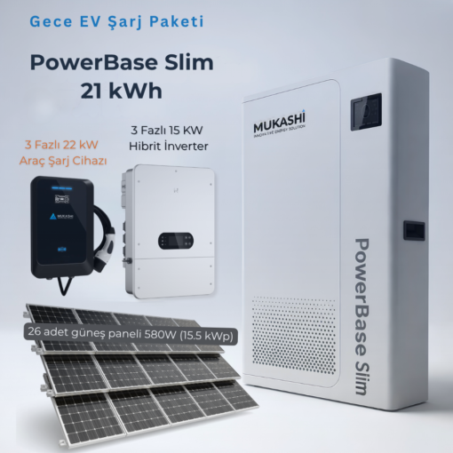 Sistem Çözümü – EV Şarj Destekli Enerji Depolama (PowerBase 21kWh)