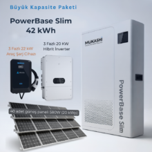 Sistem Çözümü – Büyük Kapasite Paketi (PowerBase Mega 42kWh)