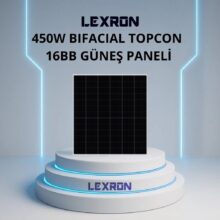 LEXRON 450W Bifacial 78 Cell 16BB Half-Cut Topcon Güneş Paneli